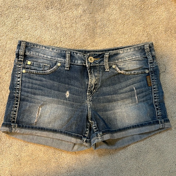 Silver Frances Denim Shorts - Picture 1 of 4